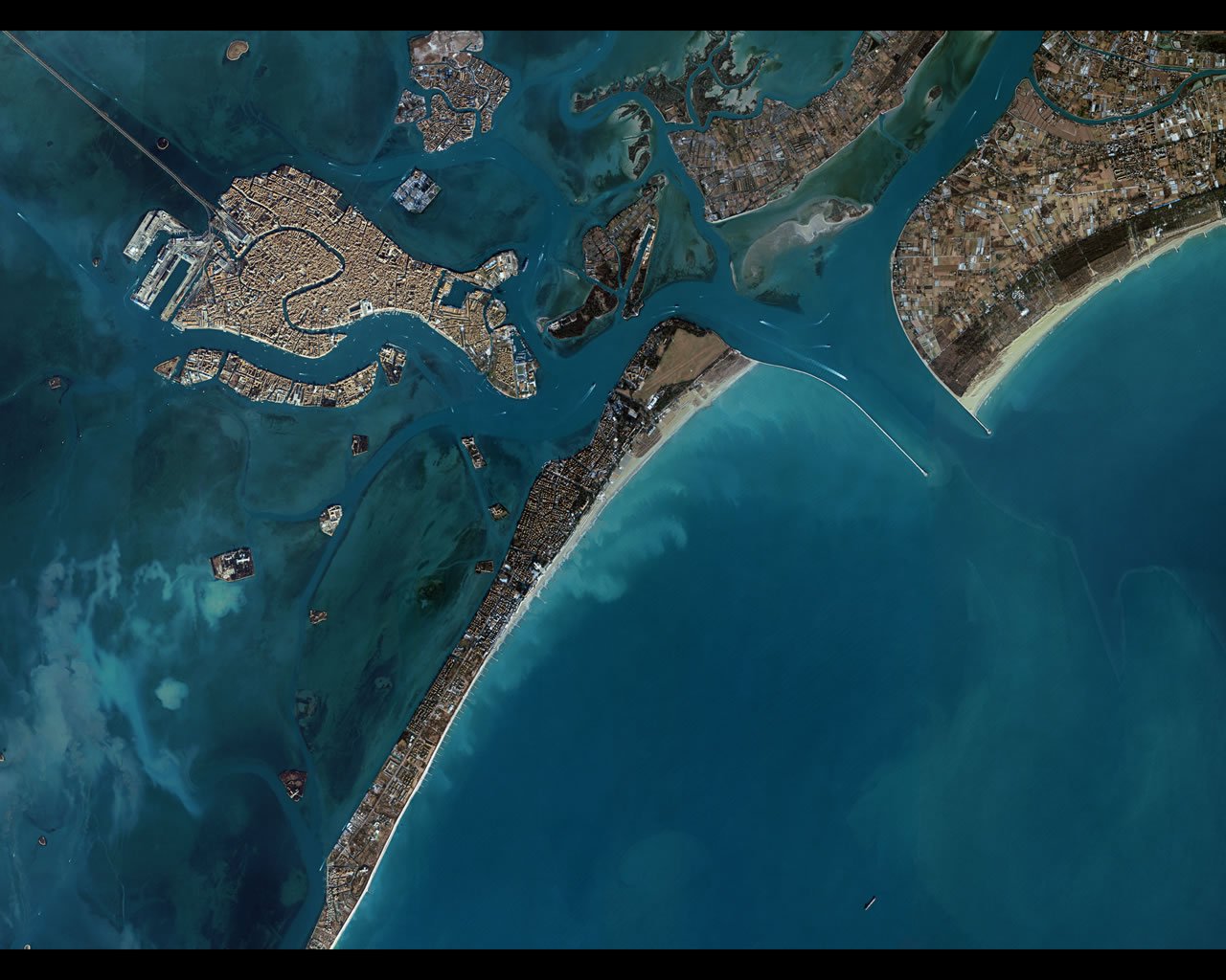 Photo satellite de Venise en Italie