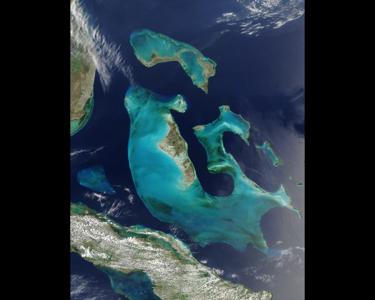 Image satellite des Bahamas