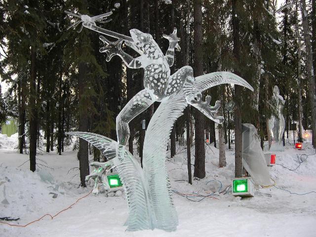 belle sculpture de glace