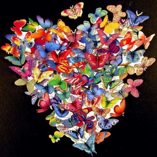Coeur en papillons