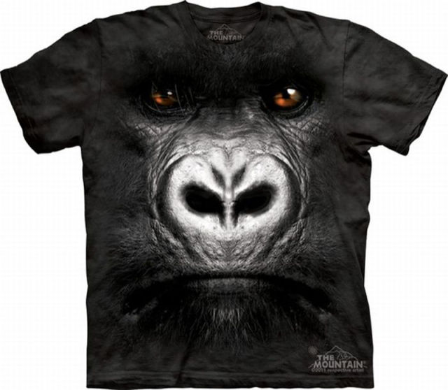 t-shirt de gorille